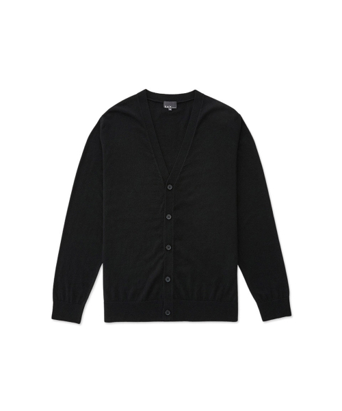 Базовый стираемый кардиган Black (Basic fit)_SKGUZ01NSB