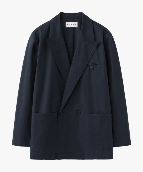 Двубортный блейзер Comfort Cotton Night Navy
