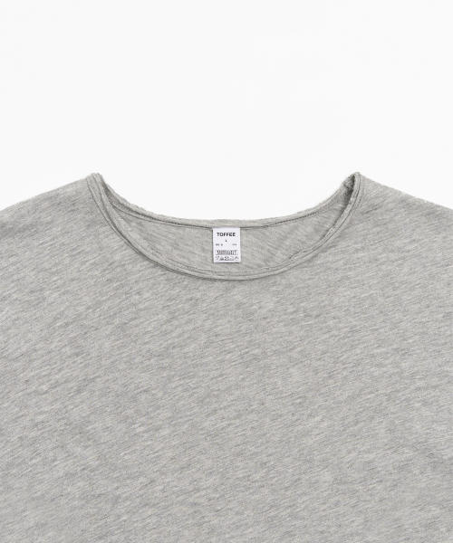 VTG SLUB ROUND NECK ДЛИННЫЙ SLEEVE (MELANGE СЕРЫЙ)