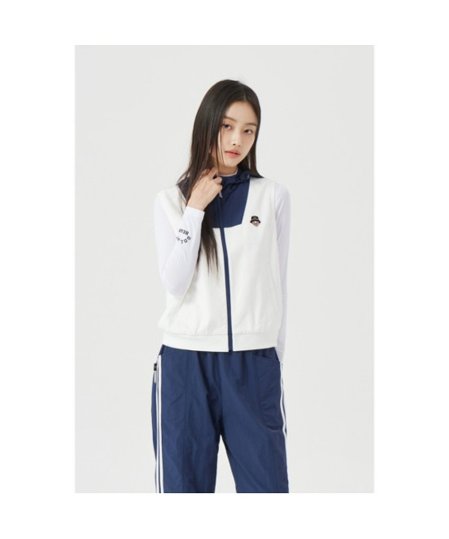 (W) Color Blocked Hood Жилет G5VAM26101IVX