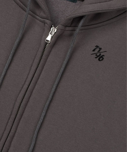 (На флисе) Vintage Dragon Hoodie Zip-up (Charcoal)