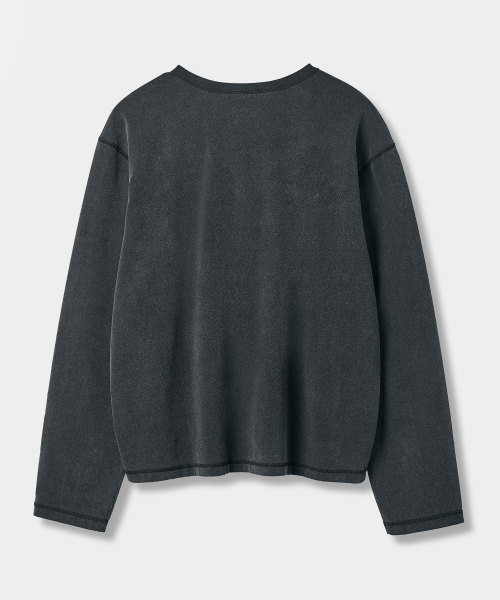 VLAD LAYEКРАСНЫЙ VTG ДЛИННЫЙ SLEEVE T-РУБАШКА_PIGMENT УГОЛЬНО-СЕРЫЙ