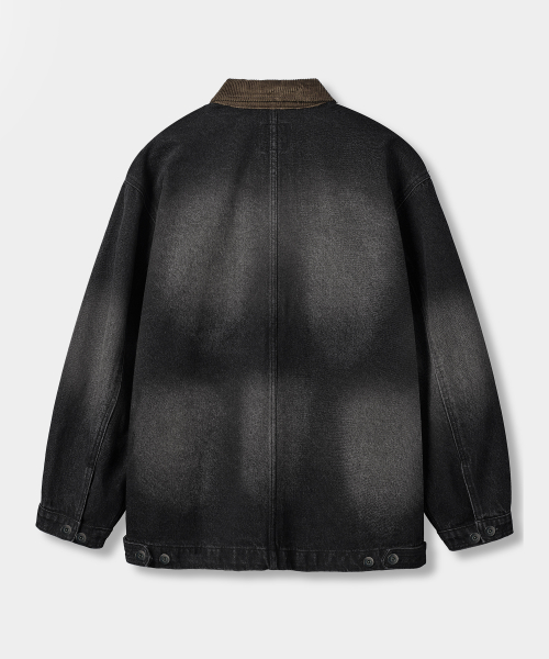 Французская рабочая куртка_деним vintage black