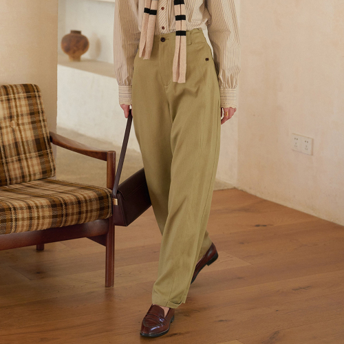 SR_High-waisted slacks_2color