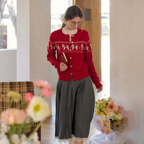 SR_С узором island knit кардиган