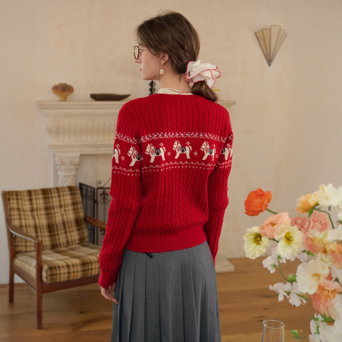 SR_С узором island knit кардиган