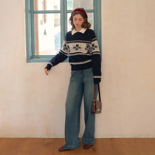 SR_С узором fair pullover knit