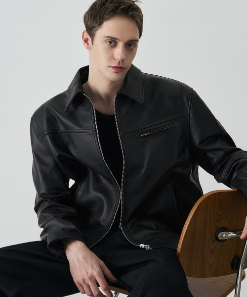 Кожаная куртка Russell из коровьей кожи [BLACK]