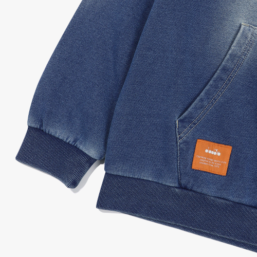 Худи из вареного денима DENIM