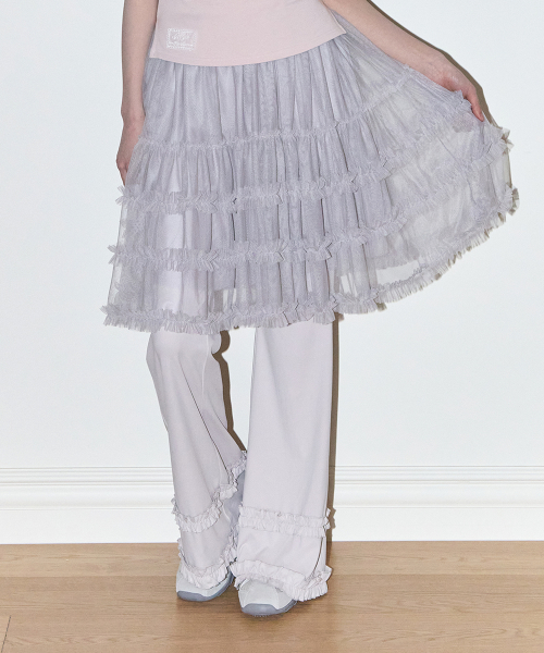 Юбка-брюки с воланами Flare Ruffle Layered, Grey