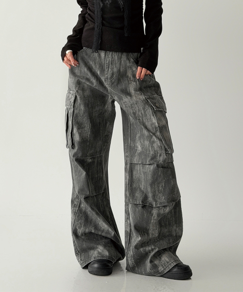 Винтажные карго джинсы Dark Grey