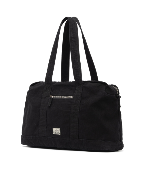 Vintage Flap Pocket Duffle Bag [Washed Black]