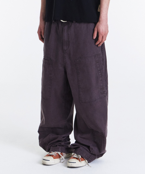 Asym Vintage Cargo Pants (Washed Purple)
