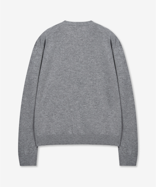 Cashmere Blend Knit Cardigan (Grey) TNSW6E100G2