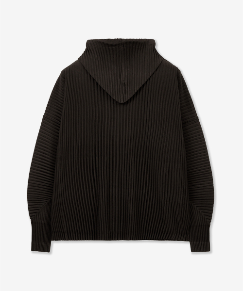 Yoyogi Pleats Hooded Zip-Up (Brown) TNJU6E107W2