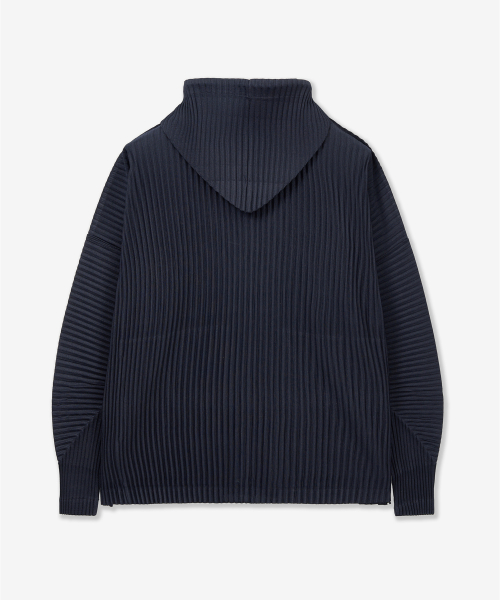 Yoyogi Pleats Hooded Zip-Up (Navy) TNJU6E107N2