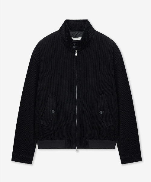 W Corduroy Harrington Jumper (Black) TNJU6E101BK