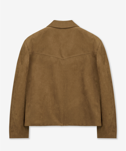 W Faux Suede Short Jacket (Camel Brown) TNJU6E102CM