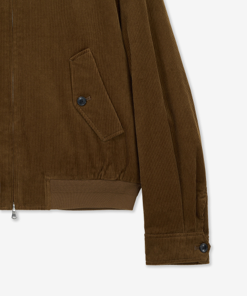 Corduroy Harrington Jumper (Khaki Brown) TNJU6E101W2