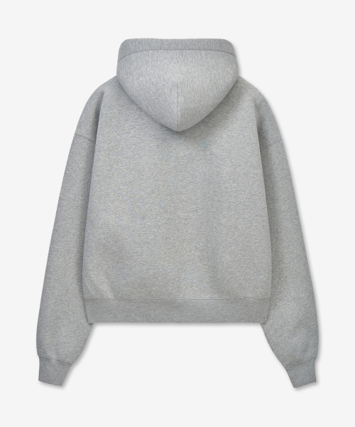 W Sculpted Oversize Hoodie Zip-Up (Melange Grey) TNTS6E101G2