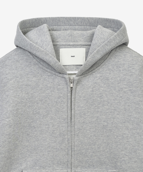 W Sculpted Oversize Hoodie Zip-Up (Melange Grey) TNTS6E101G2