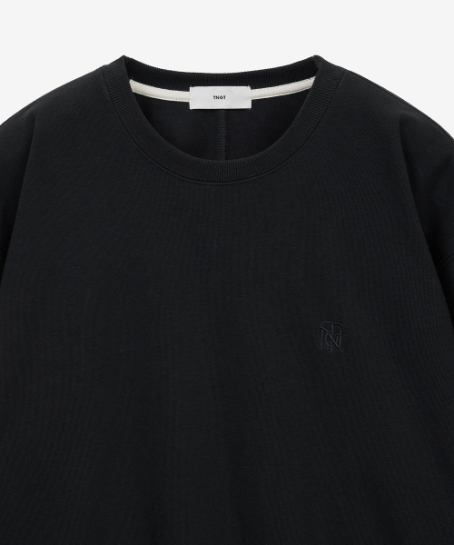 W Embroidery Logo Sweatshirt (Black) TNTS6E100BK