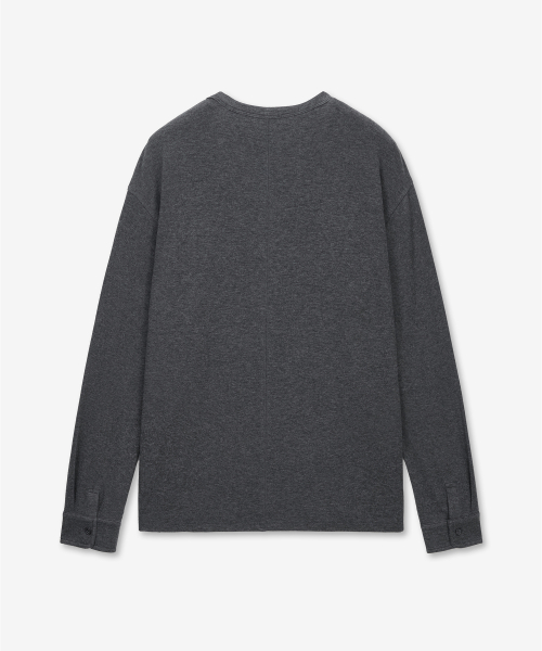 Wool Blend Jersey Long Sleeves (Dark Grey) TNTS6E102CG