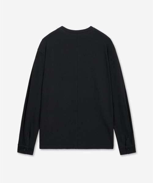 Wool Blend Jersey Long Sleeves (Black) TNTS6E102BK