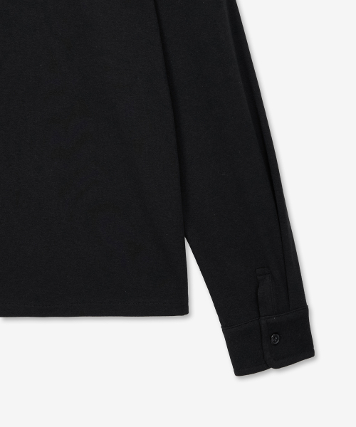Wool Blend Jersey Long Sleeves (Black) TNTS6E102BK
