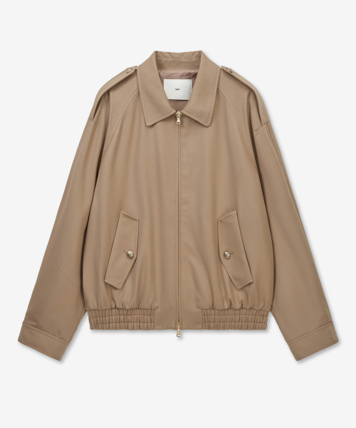 W Wool Blouson Short Jumper (Beige) TNJU6E108I2