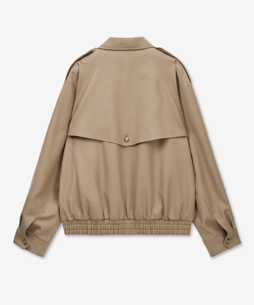 W Wool Blouson Short Jumper (Beige) TNJU6E108I2