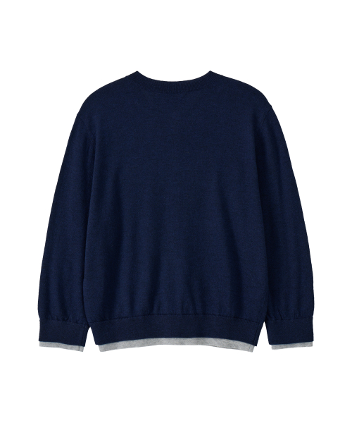 Кардиган Essential Layered Half Knit, Navy