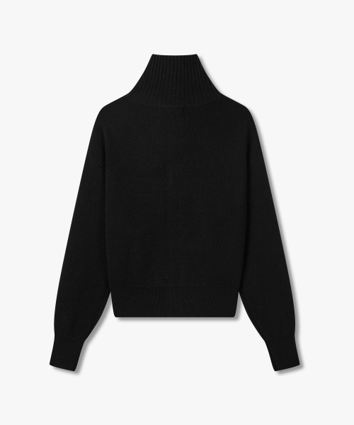 Кардиган Drop Shoulder High Neck вязаный, Black 7215450901