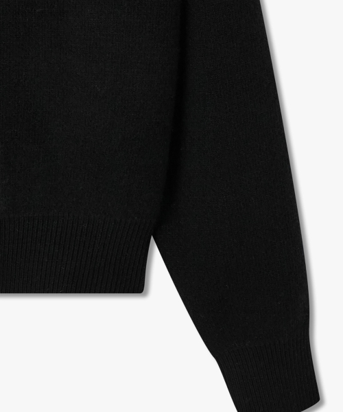 Кардиган Drop Shoulder High Neck вязаный, Black 7215450901