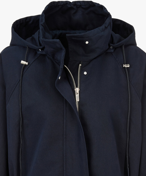 Длинная куртка со съемным капюшоном Navy 7215320804