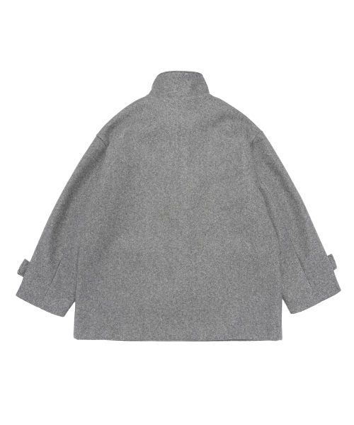 Оверсайз полупальто из мягкой шерсти (Grey)