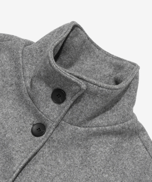 Оверсайз полупальто из мягкой шерсти (Grey)