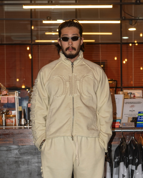 Raw Heavy-fleece Zip-up OAT BEIGE