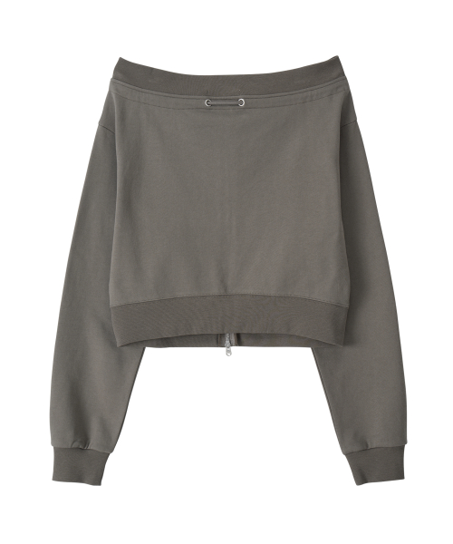 Офшолдер худи Vera на молнии-khaki