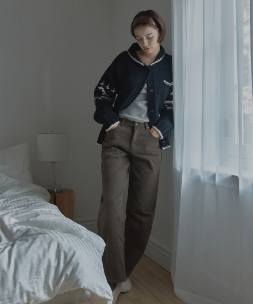 winter koichan cardigan_navy