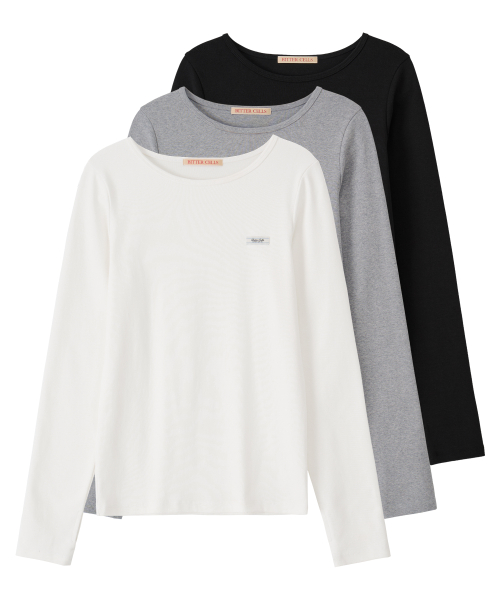[Set] Essential Long&3/4 Sleeve Tee
