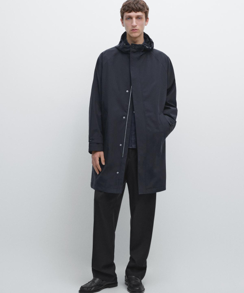 Длинная парка с капюшоном