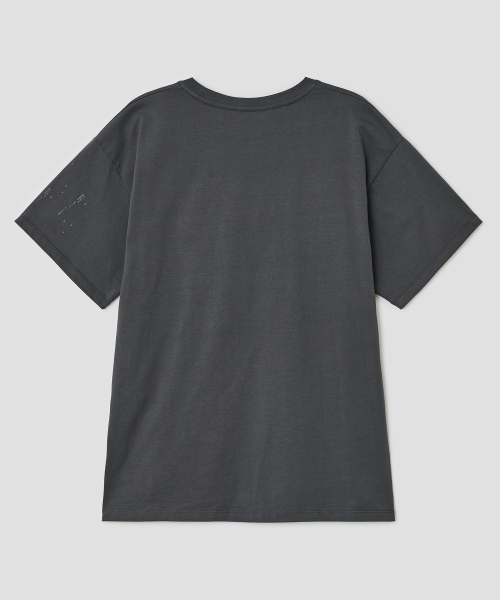 Scattered Ruched Top [Charcoal]