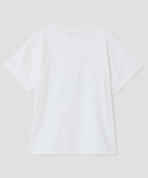 Scattered Ruched Top [White]