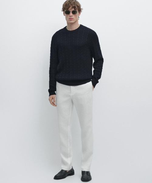 Льняные брюки tapered fit