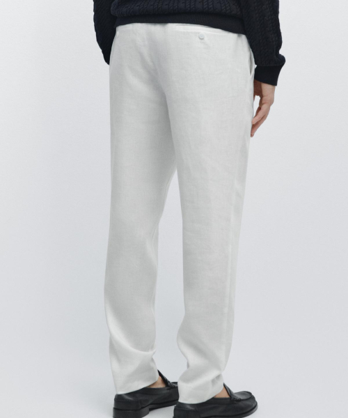 Льняные брюки tapered fit