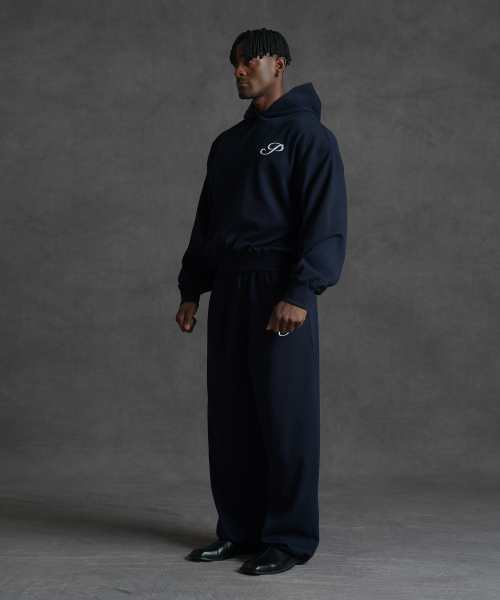 укороченное худи оверсайз - Navy