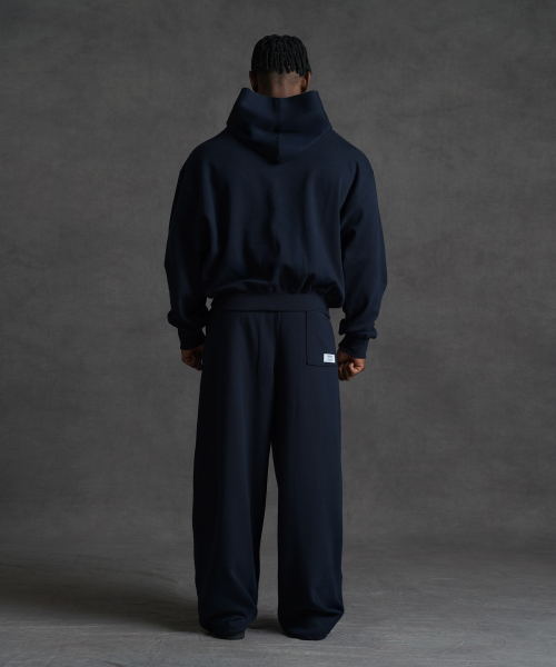 укороченное худи оверсайз - Navy