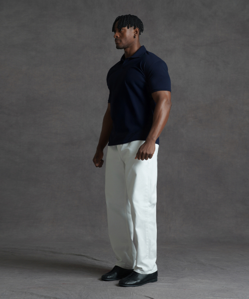 Футболка Muscle Fit с воротником Plain, Navy