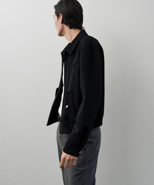 SIENA BLOUSON CROP JACKET [BLACK]